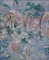 Giardino nella neve