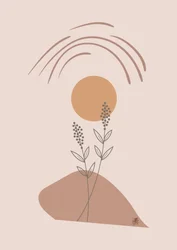 Tramonto botanico in stile boho