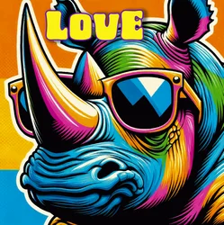 Occhiali da sole "Cool Rhino Love"