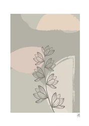 Motivi botanici astratti e delicati