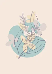 Motivi botanici astratti e delicati