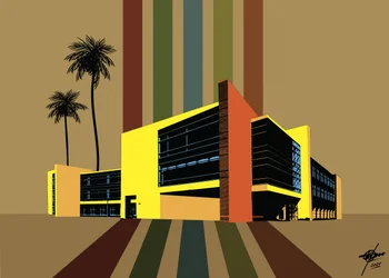 Un vivace resort in stile Mid-Century