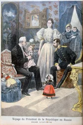 Lo zar Nicola II di Russia e Félix Faure, presidente della Repubblica Francese, 1897