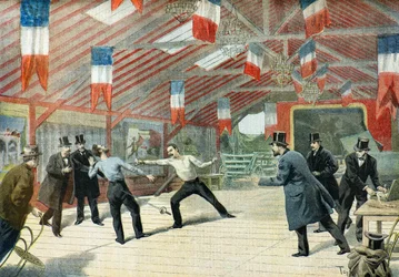 morte di Jules Hippolyte Percher, 1895 (Illustrazione)