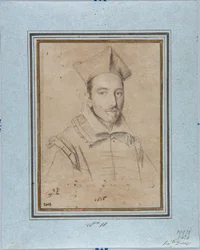 Ritratto di prelato probabilmente il Cardinale Francesco Maria Bourbon Del Monte Santa Maria (1549-1627). Disegno di Ottavio Leoni (1578-1630) 1616 Genova, Musei di Strada Nuova, Fondo Disegni, inv 2418