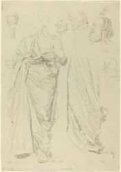 Studi di Uomini in Toghe (recto)