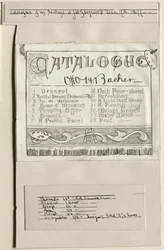 Catalogo dei miei dipinti da J. W. Sargents, Cleveland, 17 dicembre 1877, 1877