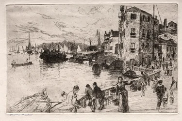 Incisioni di Venezia: Quartieri di Castello, Riva, XIX secolo
