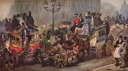 Scena al Ludgate Circus, 1850