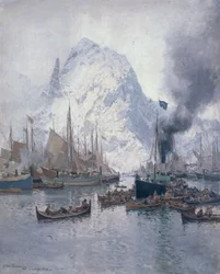 Arrivo di Agnsilddamperen, Svolvaer