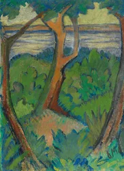 Paesaggio con tre alberi, 1923
