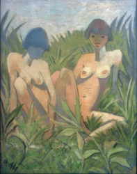 Due ragazze nel canneto