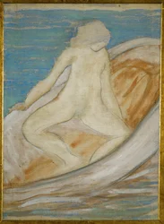 Frau im Boot (dipinto su tela)