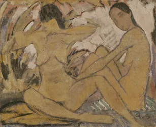 Due donne sedute, ca. 1914