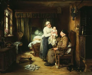 La visita del nonno, 1889