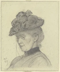 Ritratto di Luise Scholderer con cappello