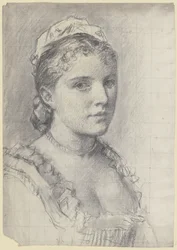 Ritratto di giovane donna rivolta a destra