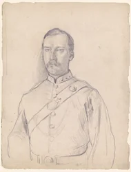 Ritratto di un uomo in uniforme, a mezza figura
