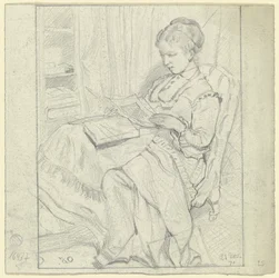 Luise Scholderer mentre esamina singoli fogli