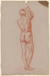 Nudo maschile in piedi