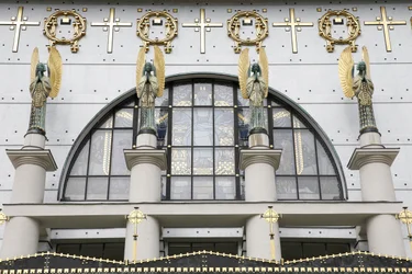 Chiesa di Am Steinhof (chiesa di Leopoldo) progettata da Otto Wagner, Vienna, Austria