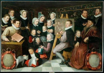 Otto Venius che dipinge intorno alla sua famiglia ...