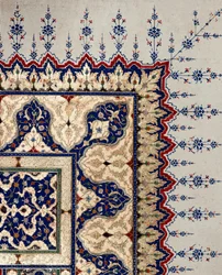 Arte ottomana: dettaglio di una pagina del codice B 373, miniatura