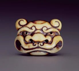 Netsuke raffigurante il volto di un demone oni, c.1870