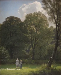 Candeggio del lino in una radura