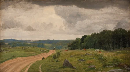 Paesaggio a Kongens Møller, Sealand. Luce del pomeriggio