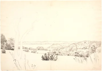 Paesaggio con vista sul lago Skarrit