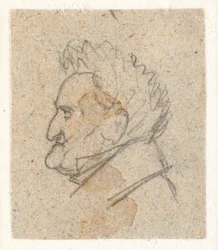 Ritratto di profilo del pittore di fiori C.D. Fritzsch