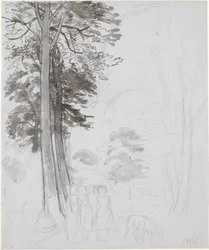 Studio per "Bosco di faggi a maggio"