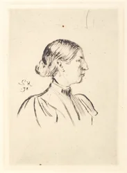 Ritratto di Anna Ancher, profilo