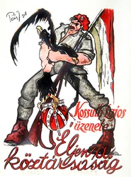 Rivoluzionario ungherese che strangola l
