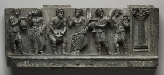 Rilievo bacchico, Pakistan, Gandhara, area di Buner, primo periodo Kushan (1-320 d.C.)