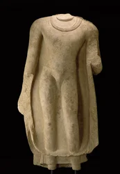 Figura in piedi del Buddha (testa mancante), Gandhara
