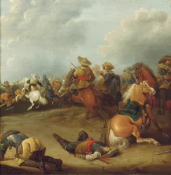 Una battaglia di cavalleria