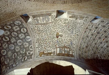 Arte paleocristiana: scena di raccolta (dettaglio)