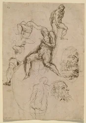 Foglio di studi per la pittura nel Salone del Maggior Consiglio, Palazzo Ducale, Venezia, c.1578