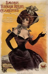 Fuma sigarette turche Regie, 1895