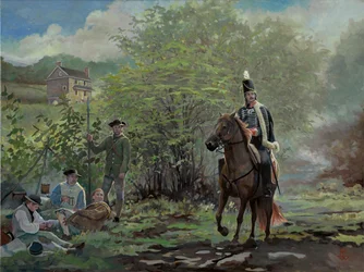 Pulaski alla battaglia di Brandywine, 2018 (olio su tela)