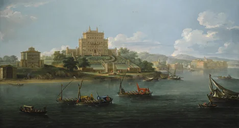 Vista della Villa Costaguti e Villa Pamphilj tra Anzio e Nettuno