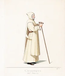 Costume clericale: un monaco certosino, ordine di San Bruno