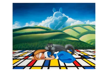 È ora di svegliarsi, Alice!, 2019 (olio su pannello di legno)