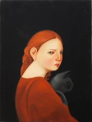 Laura, 2019 (olio su pannello di legno)