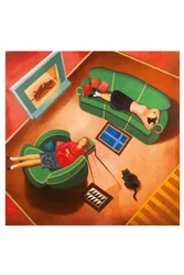 Laura e Donna, 2016 (olio su pannello di legno)