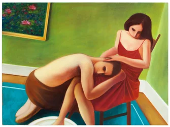 Mythologica n°2: Antigone, 2025 (olio su tavola)