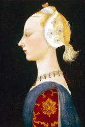 Una giovane dama alla moda, 1462-1465