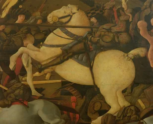 Dettaglio di Niccolò da Tolentino, dalla Battaglia di San Romano nel 1432, c.1456